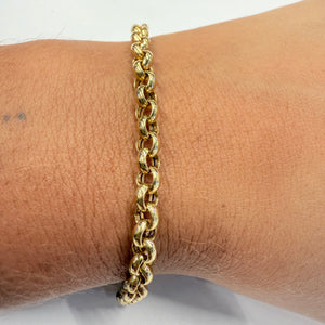 Bracelet Maille Jaseron en Or Jaune 18k - 6.66 Grs