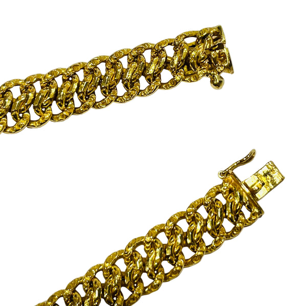 Collier maille Américaine en Or Jaune 18K