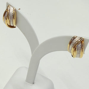 Boucles d'oreilles en Or jaune et blanc 18K - 2.07G