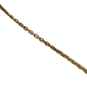 Collier Princesse Or Jaune 18K avec Pendentif Camé Orange - 44cm - 5.20gr