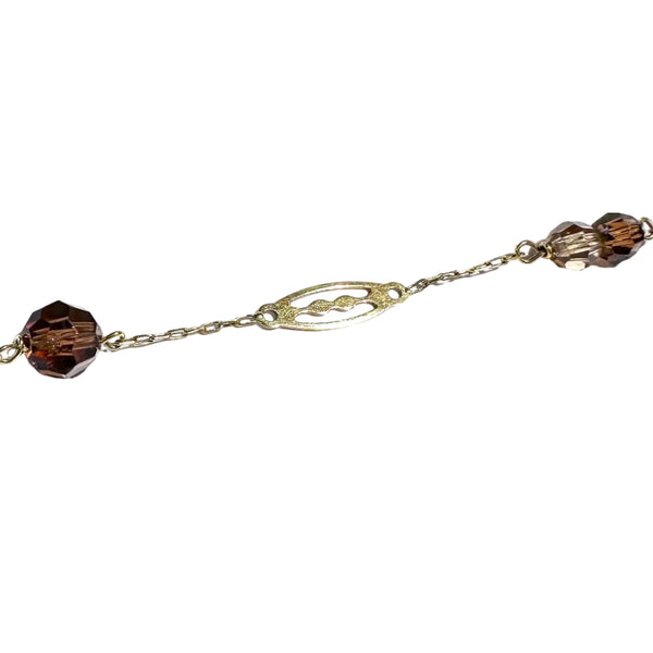 Bracelet station or jaune 18 carats, motifs ajourés