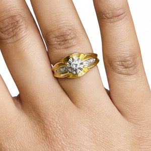 Bague Ancienne en Or Jaune 18 K - Taille 51 -  3.70 G