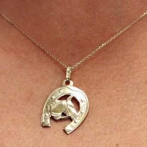 Pendentif Cheval Or Jaune 18 Carats