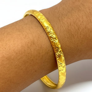 Bracelet Jonc Or Jaune 22 Carats 21 cm