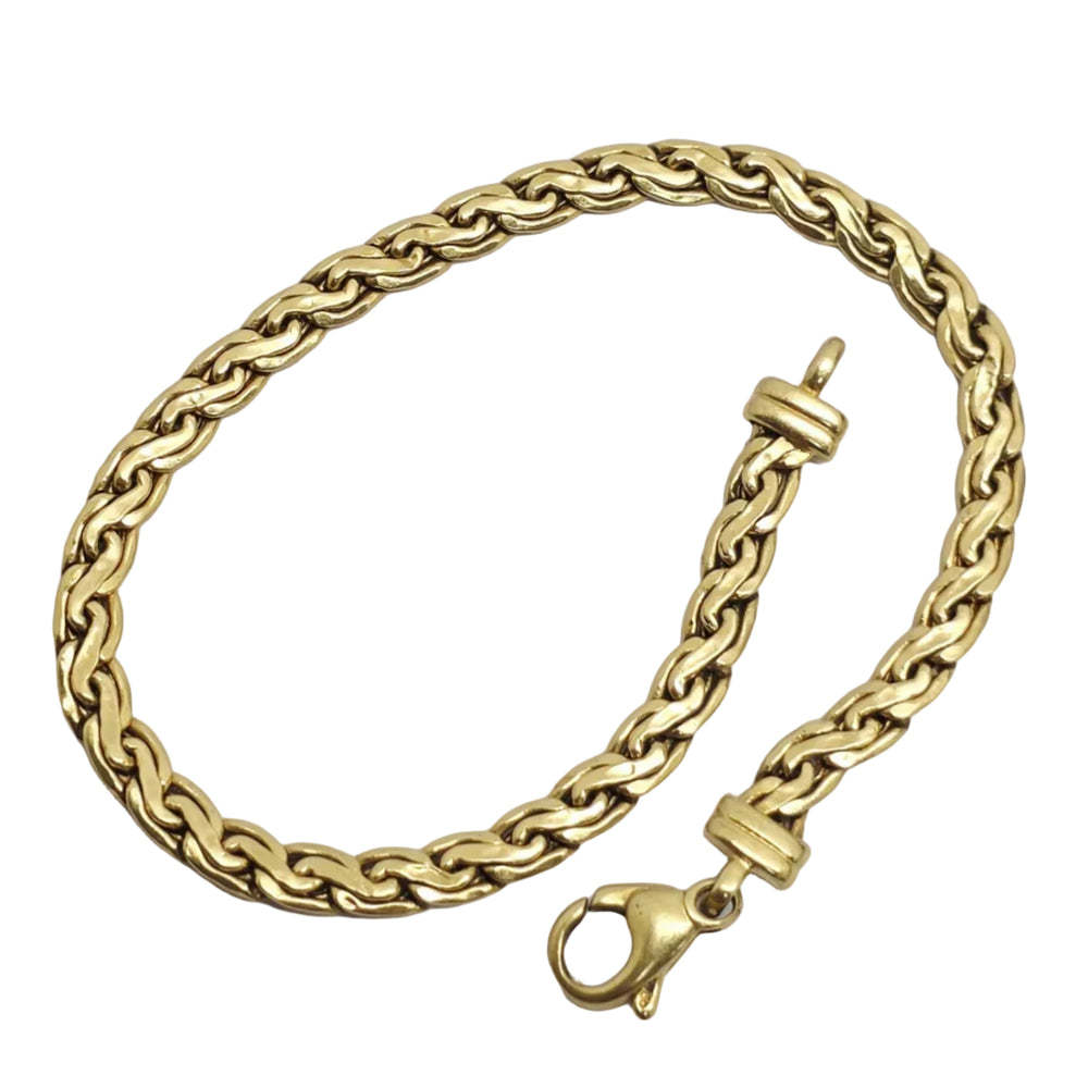 Bracelet Or Jaune 18 Carats Palmier 20 cm