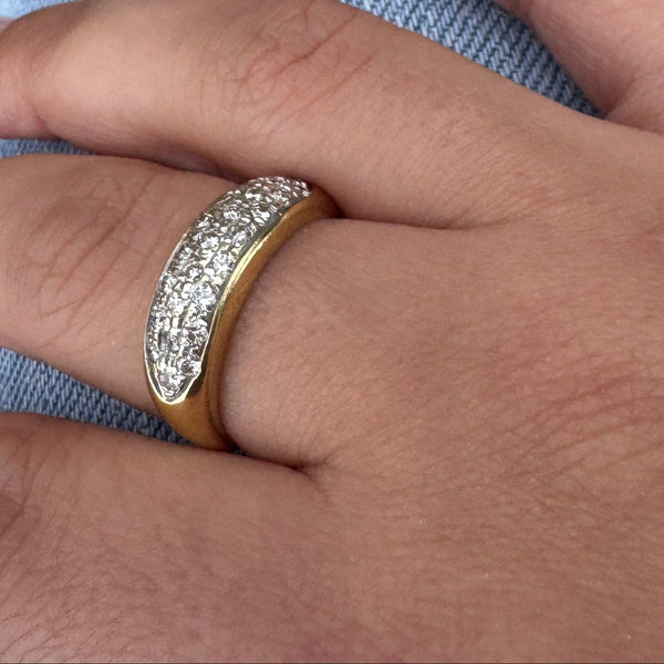 Bague en Or Jaune 18 K - 3.40 Grs - Taille 54