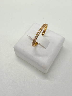 Bague Demi Tour Or Jaune 18 K - Taille 52 - 1.31 G