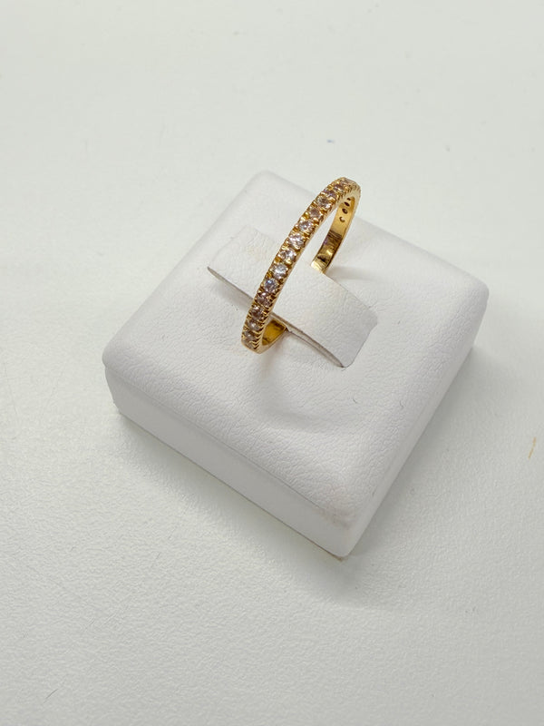 Bague Demi Tour Or Jaune 18 K - Taille 52 - 1.31 G