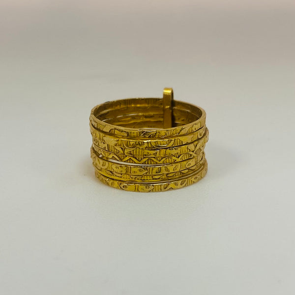 Bagues semainier en or jaune 18 carats –  T 58