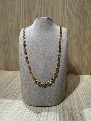 Collier Matinée Grain de Café en Or Jaune 18K