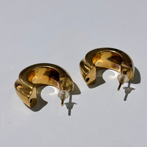 Boucles d'oreilles en Or Jaune 750 avec Poussettes