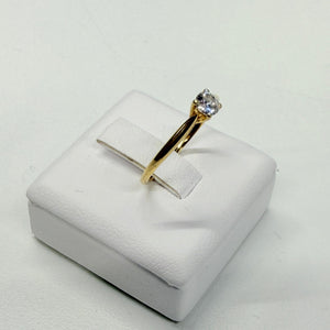Bague solitaire en Or jaune 18K - 1G - Taille 49