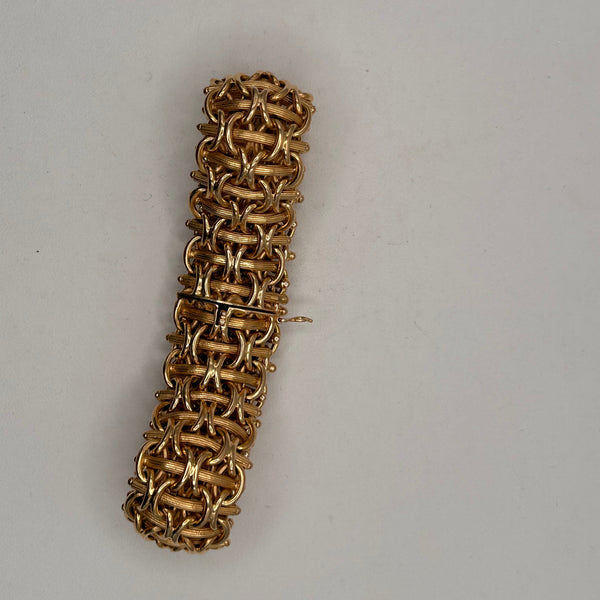 Bracelet Manchette en Or Jaune 18K 43.82 Grs
