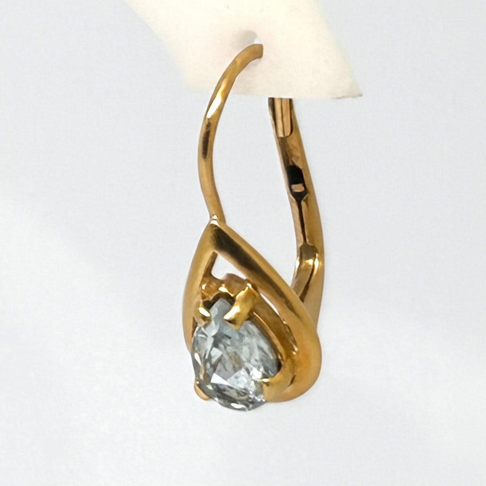 Boucles d'oreilles Or Jaune 18 carats, dormeuses