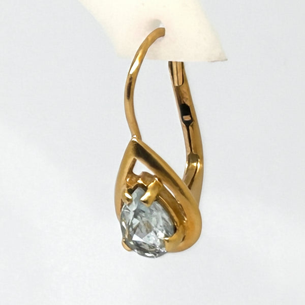 Boucles d'oreilles Or Jaune 18 carats, dormeuses