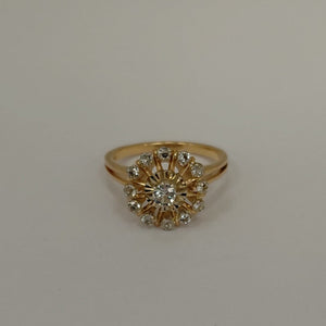 Bague en Or Jaune 18K Taille-55