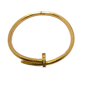 Bracelet Jonc Or Jaune 18 Carats avec Oxyde