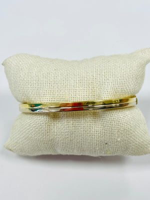 Bracelet jonc en or jaune et blanc 18K - 12.20 Grs