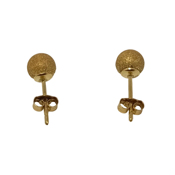 Boucles d'oreilles en or jaune 18k avec poussettes