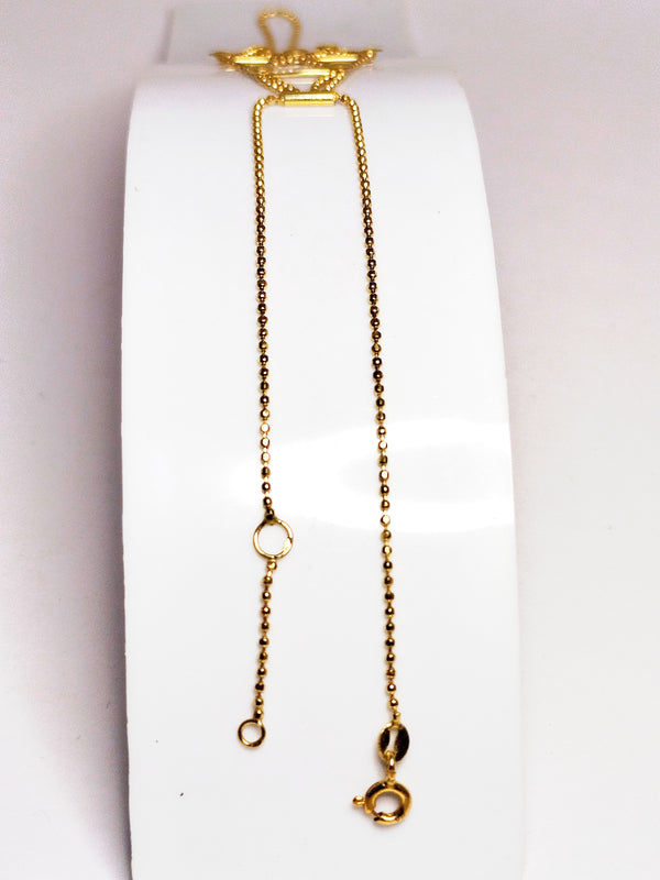 Bracelet Jonc en Or Jaune 18 Carats – Maille Boule 20 Cm