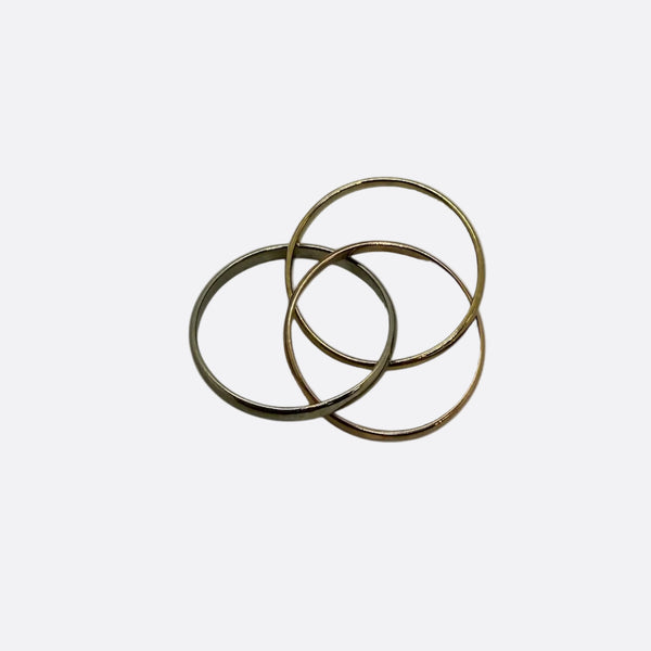 Bague Alliance en Or Jaune, Or Rose, Or Blanc 18k -  5.34 G