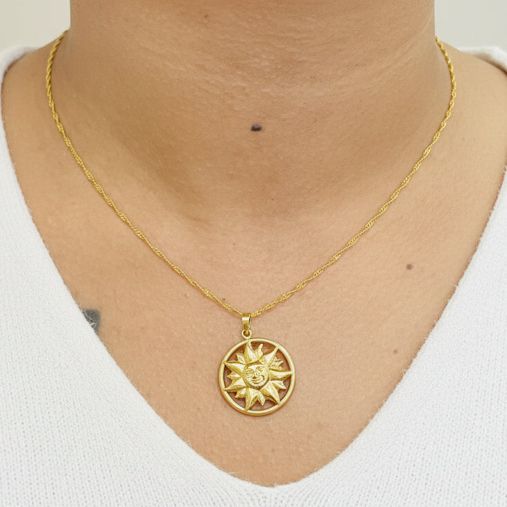 Pendentif Soleil en Or 18 K - 1.75 G