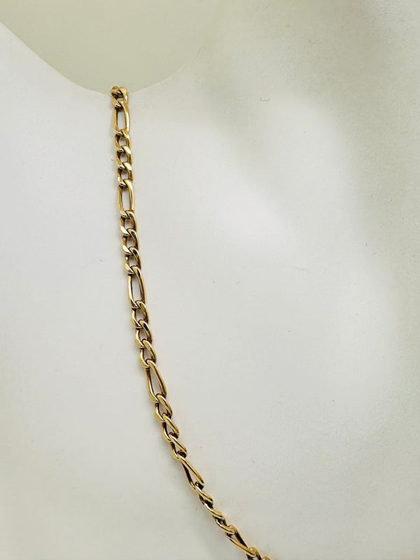 Sautoir en Or Jaune 18K – Maille Figaro, 65 cm, 11.60 Grs