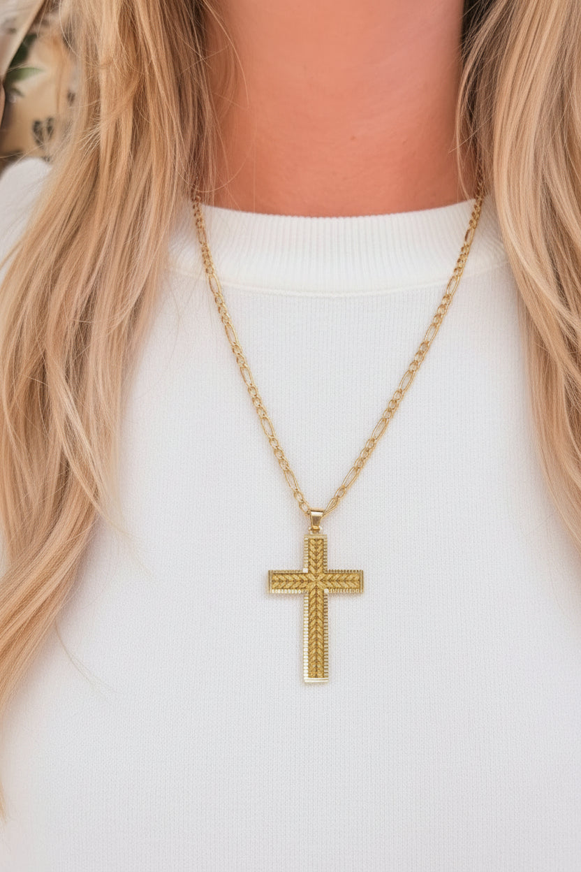 Pendentif Croix en Or Jaune 18k - 6.93 G