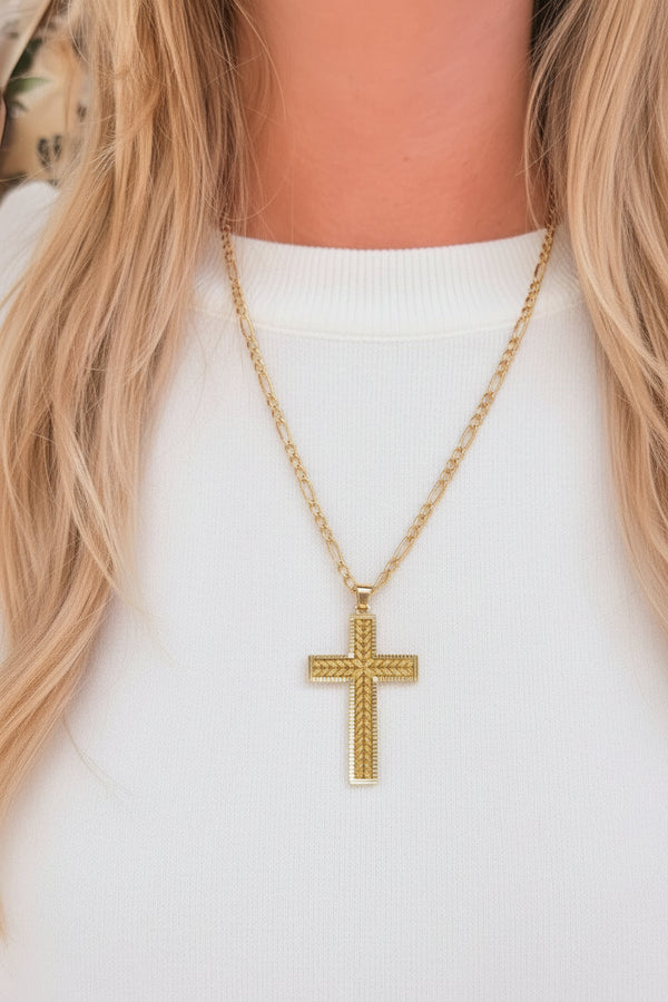 Pendentif Croix en Or Jaune 18k - 6.93 G
