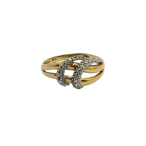 Bague ancienne en or 18 carats avec 2 diamants