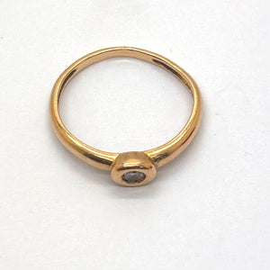 Solitaire en Or Jaune 18K - Taille 52 - 1.99g