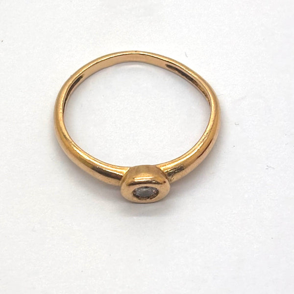 Solitaire en Or Jaune 18K - Taille 52 - 1.99g