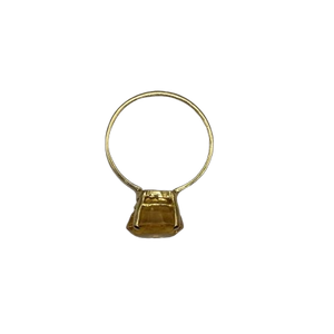 Bague Solitaire en Or Jaune 18K - Taille 54 - 3.02g