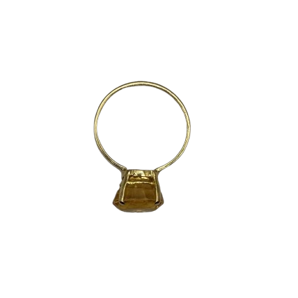 Bague Solitaire en Or Jaune 18K - Taille 54 - 3.02g