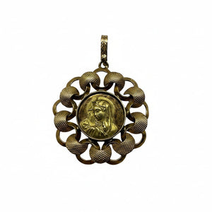 Pendentif Marie Ste Vierge en Or Jaune 18K
