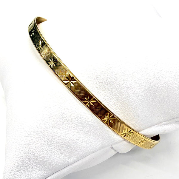 Bracelet Jonc en Or Jaune Tressé 18k - 11.26g