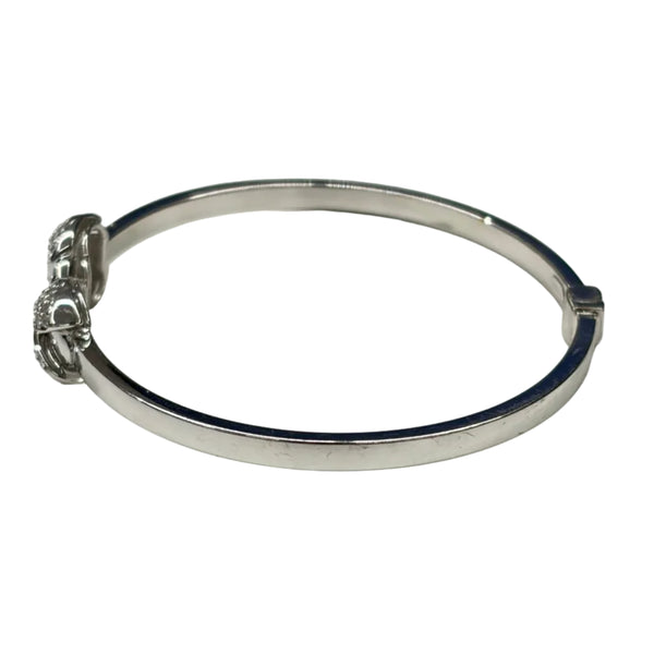 Bracelet Jonc en Or Blanc 18k avec Zirconium
