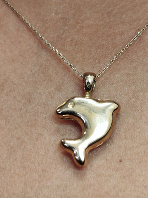 Pendentif Dauphin en Or Jaune 18 Carats