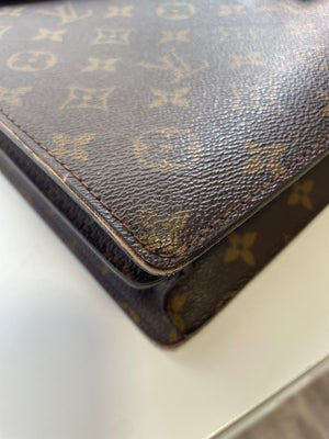 Louis Vuitton Mallette Maron Vintage Toile Monogramme