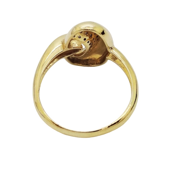 Superbe bague en or jaune 18k avec diamants