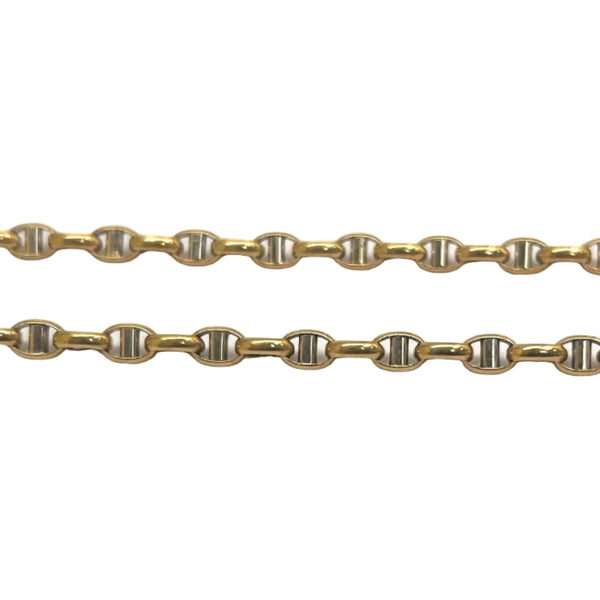 Collier Ras du Cou Marine en Or Jaune 18K - 11.72Grs