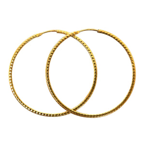 Boucles d'oreilles créoles en Or Jaune 18K