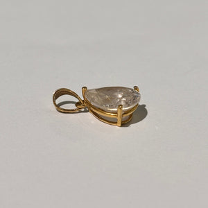 Pendentif Solitaire en Or Jaune 18K avec Zirconium - 1.16 Grs