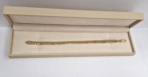 Bracelet Gourmette Or Jaune 18 Carats Maille Anglaise
