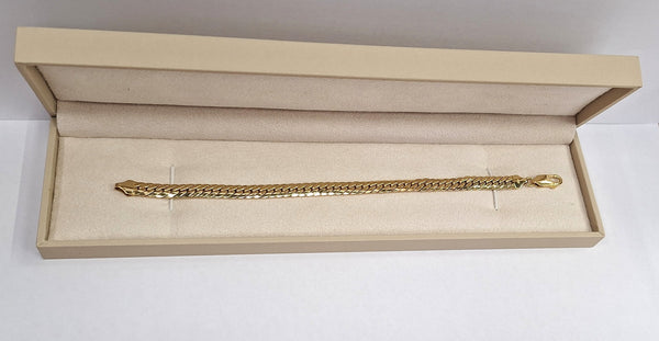 Bracelet Gourmette Or Jaune 18 Carats Maille Anglaise
