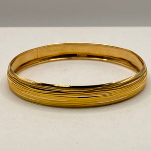 Bracelet Jonc Ciselé en Or Jaune 22K - 9.35g