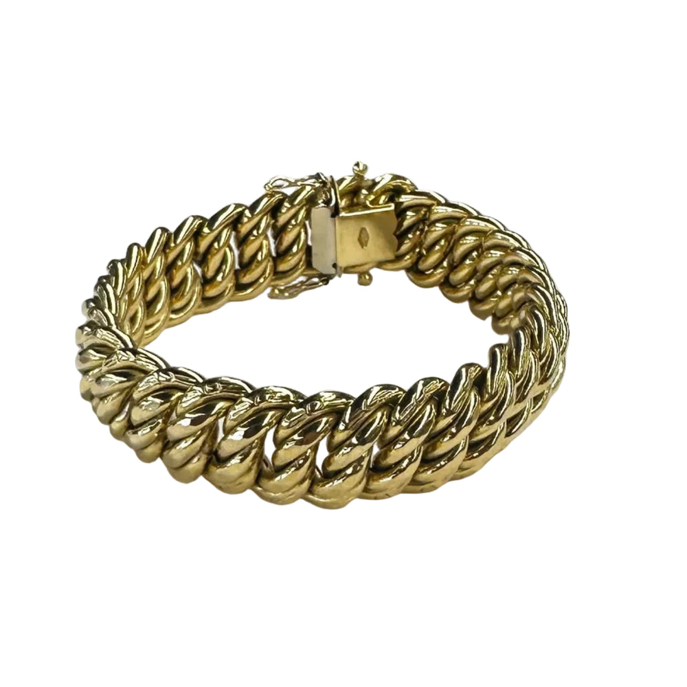 Bracelet Gourmette en Or Jaune 18K - 31.16G