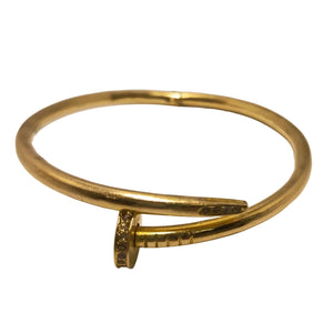 Bracelet Jonc Or Jaune 18 Carats avec Oxyde