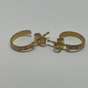 Boucles d'oreilles en Or Jaune 18 Carats - 1.54 Grs