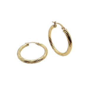 Boucles d'oreilles Créoles en Or Jaune 18K - 1.62 Grs